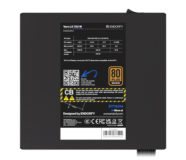ENDORFY Vero L6 750W 80 Plus Bronze - 1455916 - zdjęcie 8